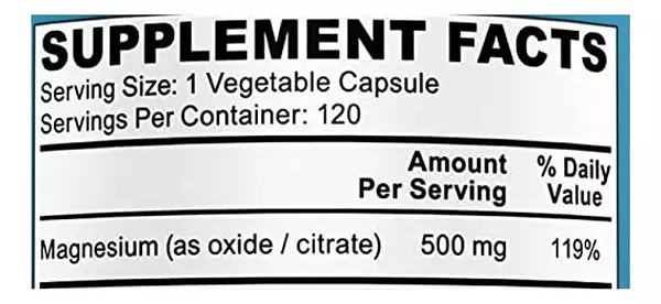 Salud y Equipamiento Médico - Complejo De Magnesio 500mg 2