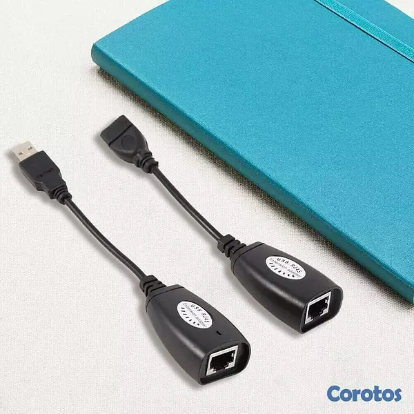 accesorios para electronica - Adaptador de extensión USB 2.0 a RJ45 maximo 150FT largo. 8