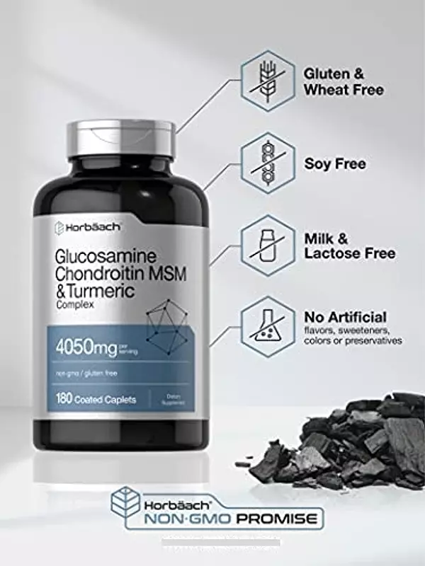 Salud y Equipamiento Médico - Glucosamina Condroitina 4050 Mg 180 Cap Horbaach 5