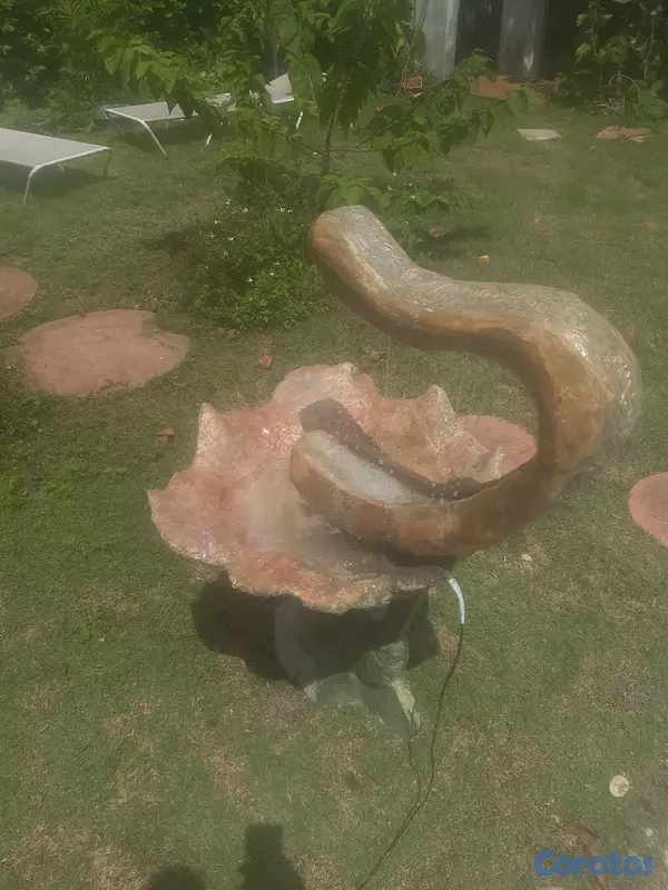 herramientas, jardines y exterior - Fuente Arpa con Flor 2