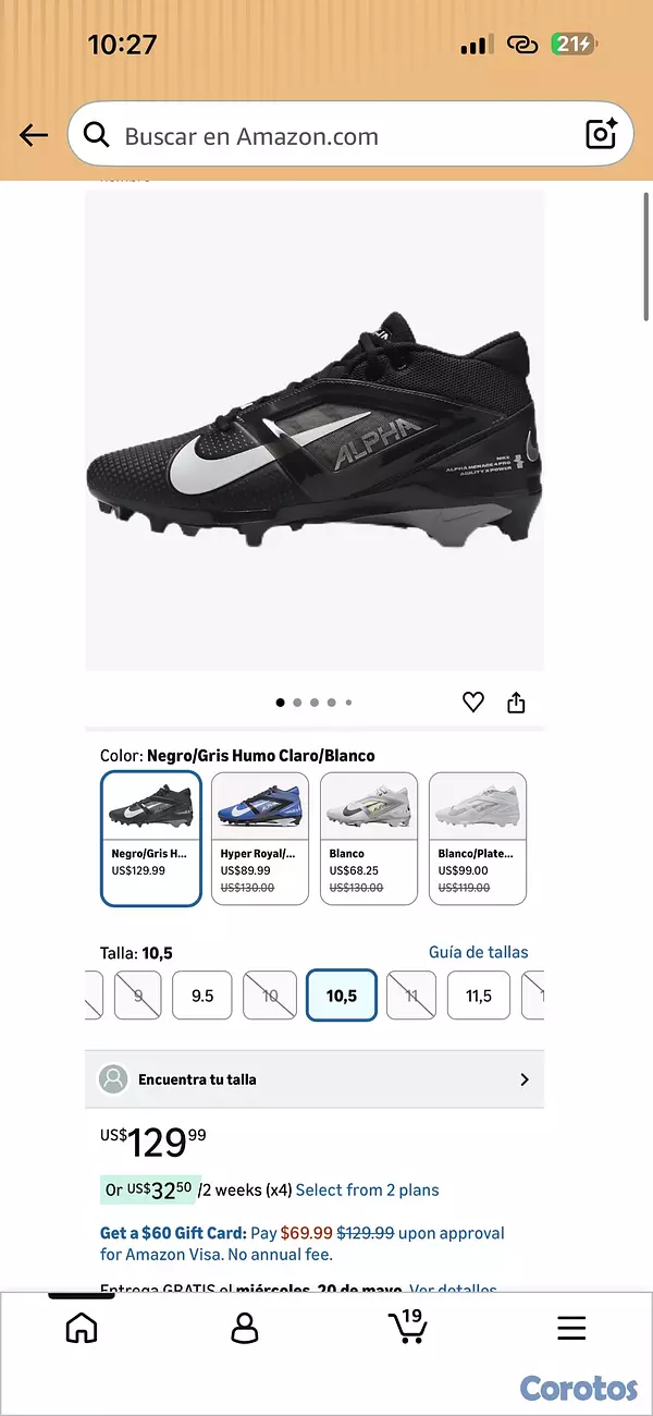 Artículos Deportivos - clavos de futbol americano-  5
