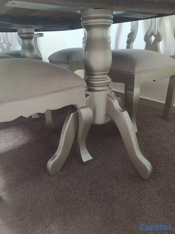 muebles y colchones - JUEGO DE COMEDOR DE CAOBA  5