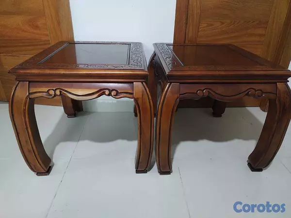 muebles y colchones - Mesitas laterales en caoba (2) 1