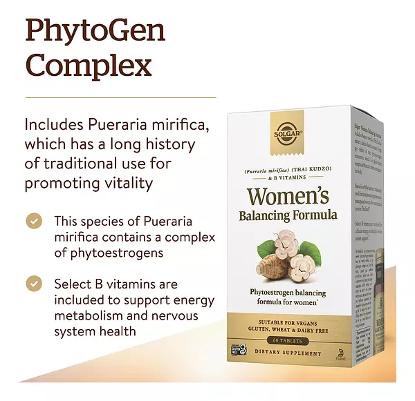 Salud y Equipamiento Médico - Solgar Pm Phytogen Complex 60 Tabletas Pueraria Mirifica 4