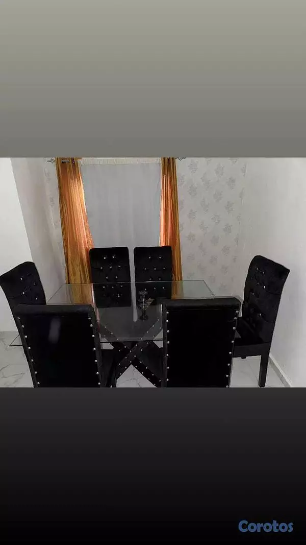 muebles y colchones - COMEDOR NEGRO EN VENTA 2