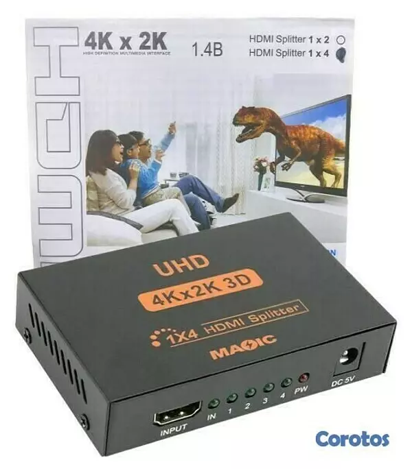 otros electronicos - Adaptador splitter 1x4 HDMI 3