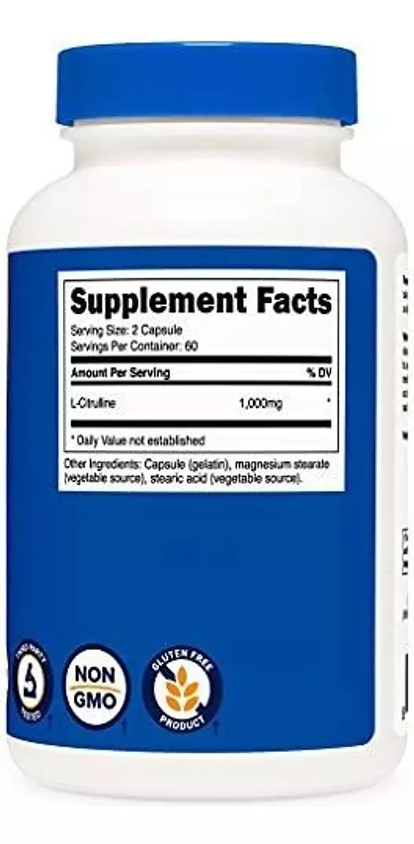 Salud y Equipamiento Médico - L-citrulina Nutricost 500 Mg, 120 Capsulas - Sin Gluten 4