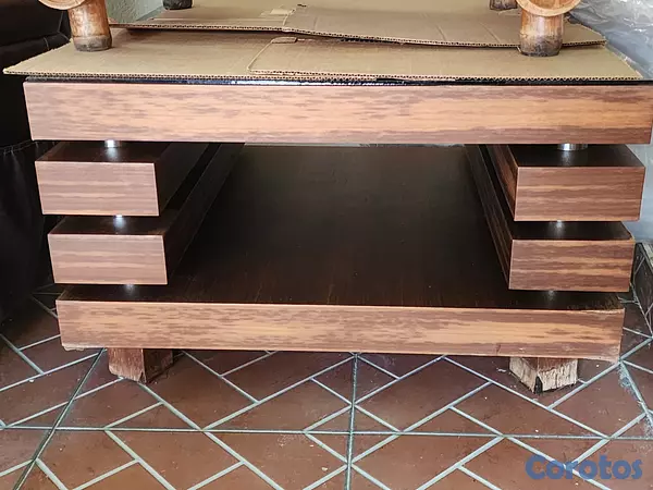 muebles y colchones - Juego Sofá de Bambu con mesa de centro 2