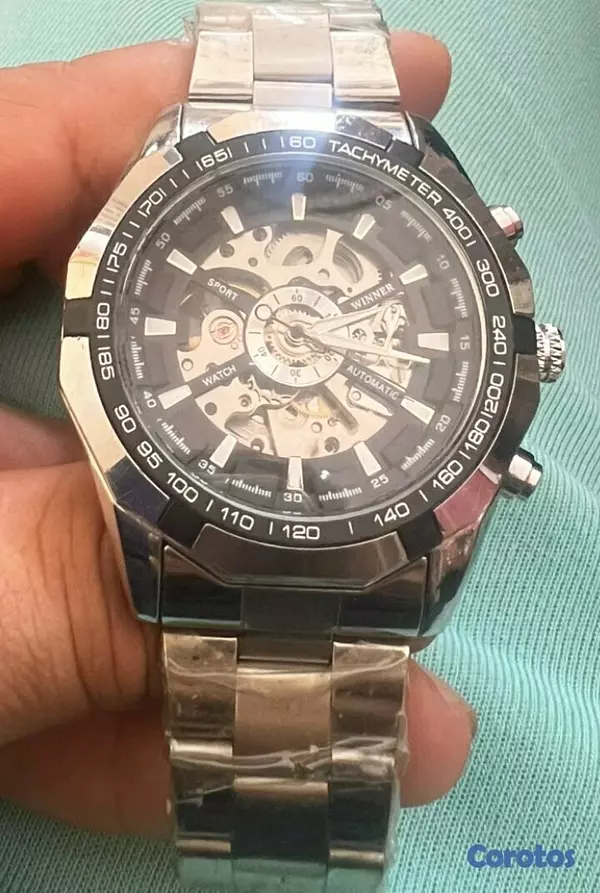 joyas, relojes y accesorios -  Reloj Winner Automático Skeleton acero inoxidable 3