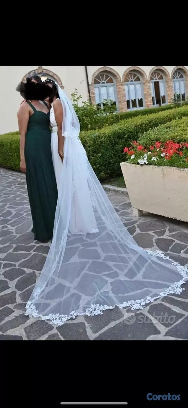 ropa para mujer - VESTIDO DE BODA Y VELO DOBLE LARGO 10