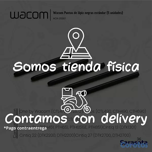 accesorios para electronica - Wacom Puntas ACK20001 Paquete De 5 Unidades Nips 2