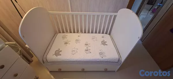 muebles - CUNA MODERNA IKEA CON COLCHON DE CALIDAD 3