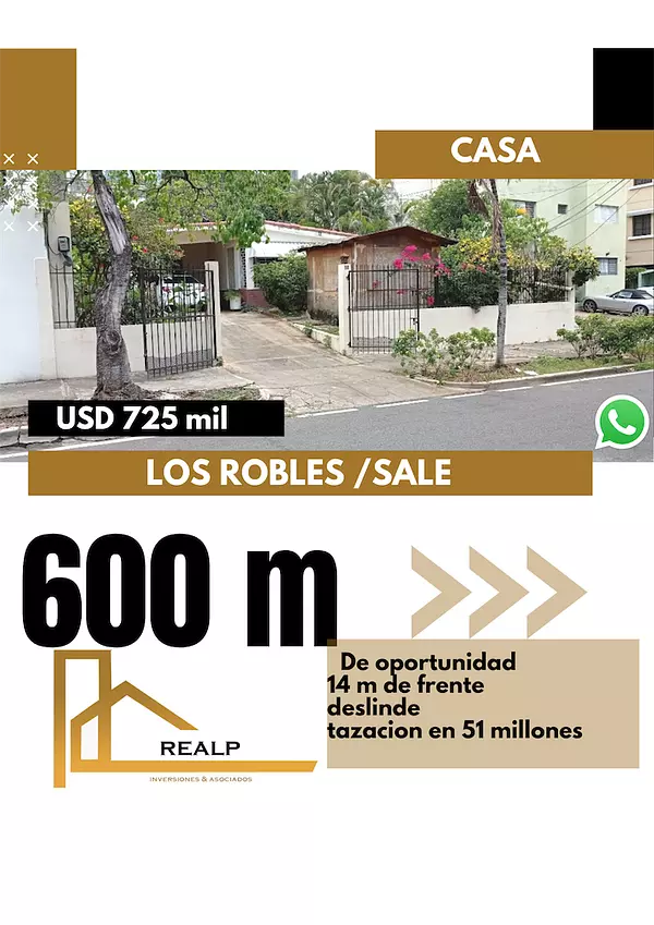 casas - Casa en venta en los Robles 600m 1
