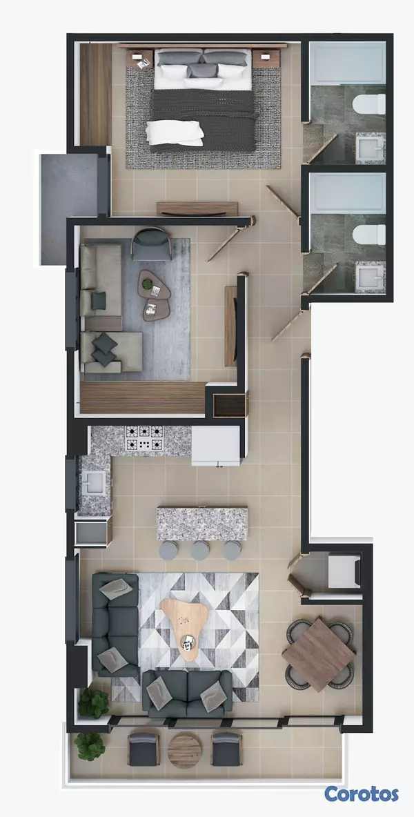 apartamentos - Proyecto FAMILIAR de Apartamentos de 1H más Estudio en Evaristo Morales PD567 10