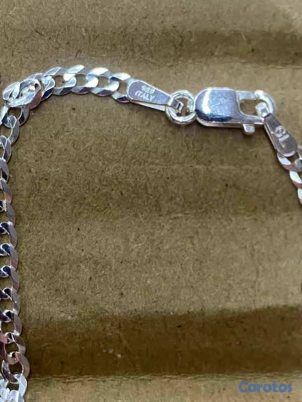 joyas, relojes y accesorios - cadenas sueltas y con medallas, plata italy 925 4
