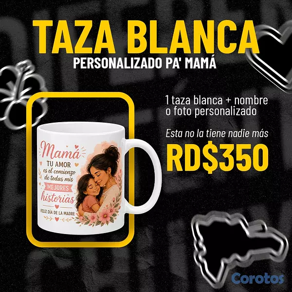 decoración y accesorios - Taza blanca personalizada Día de las Madres 1