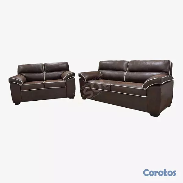 muebles y colchones - Juego de Sala Memphis Marron