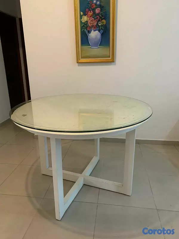 muebles y colchones - JUEGO DE COMEDOR REDONDO DE 4 SILLAS 3