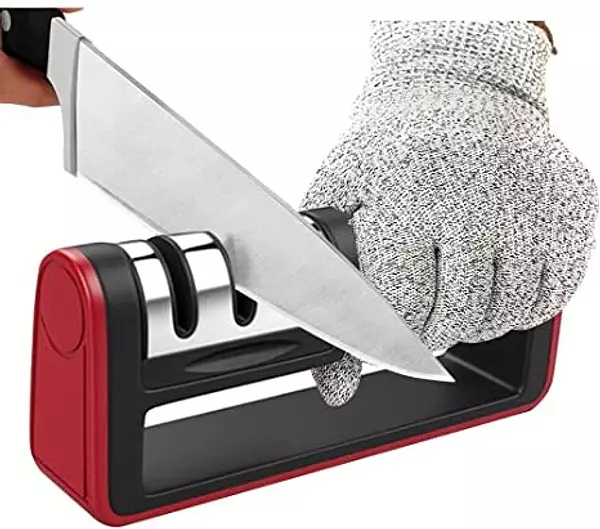 electrodomesticos - Afilador de cuchillos de cocina, incluye ranura para afilar tijeras. Esmeril  2