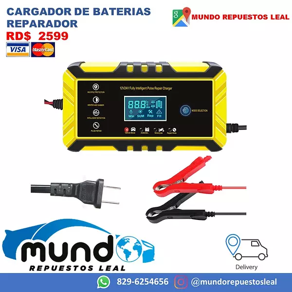 otros electronicos - Cargador de bateria 12 v a 24 v 2
