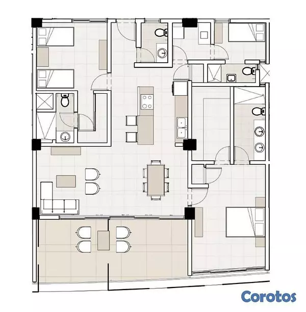 apartamentos - Apartamento en alquiler amueblado en punta cana  9