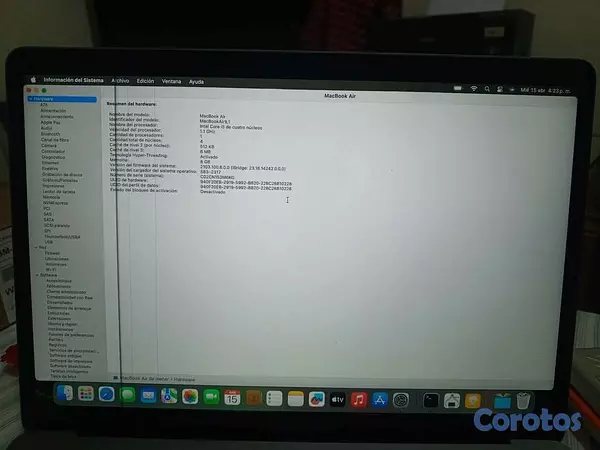 computadoras y laptops - Apple MacBook Air 13” 2020 i5 | 512GB SSD | 8GB RA 7