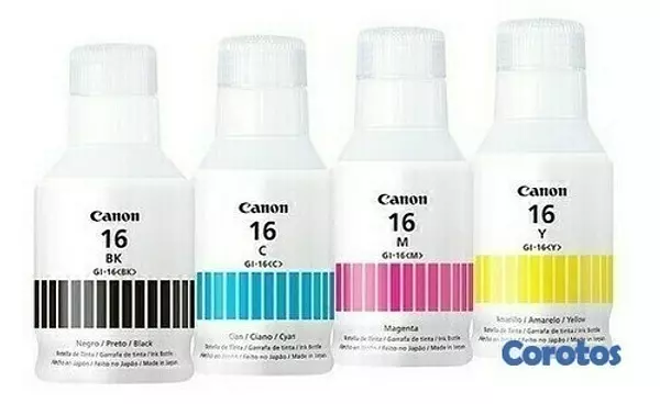 impresoras y scanners - BOTELLA DE TINTA CANON GI-16  ORIGINALES  EN TODOS LOS COLORES 2