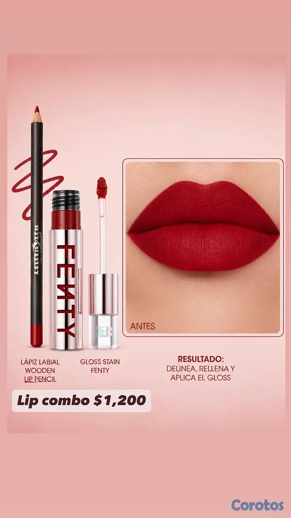 salud y belleza - lip combos incluye lapiz delineador de labios y labial 11