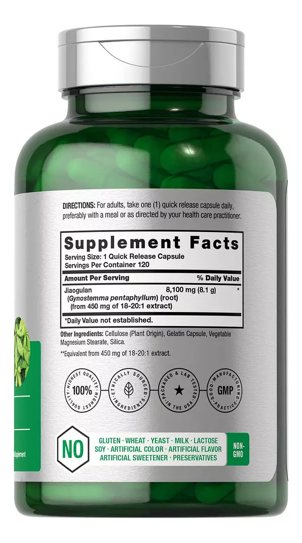 Salud y Equipamiento Médico - Jiaogulan 900 Mg 120 Cap Horbaach 2