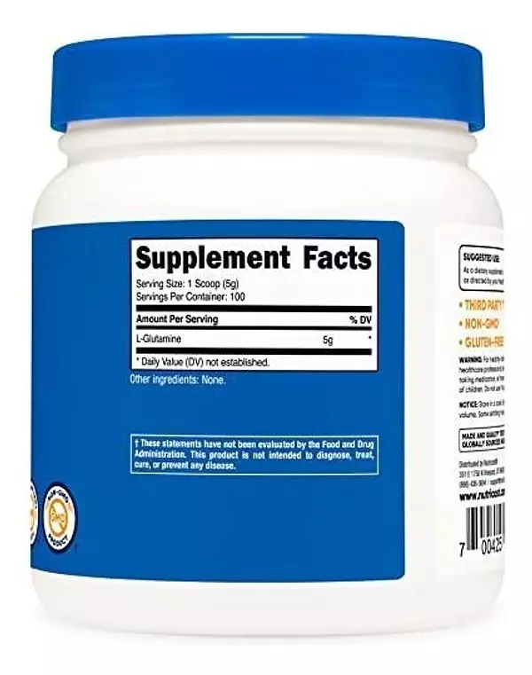 Salud y Equipamiento Médico - Nutricost L-glutamina En Polvo (500 Gramos) Sin Sabor 4
