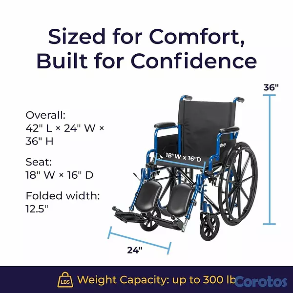 Salud y Equipamiento Médico - Silla de ruedas plegable y ligera marca Drive Medi 4