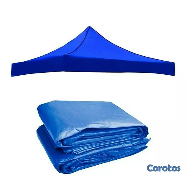 herramientas, jardines y exterior - Lona de Carpa 3x3 metros color azul y rojo 2