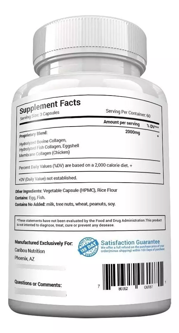Salud y Equipamiento Médico - Colageno Multiple Tipo I, Ii, Iii, V Y X 180 Capsulas 3