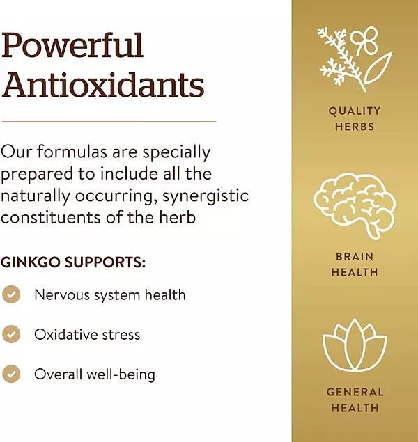 Salud y Equipamiento Médico - Super Ginkgo Biloba Solgar Cerebral Sistema Nervioso 120 Cap 4
