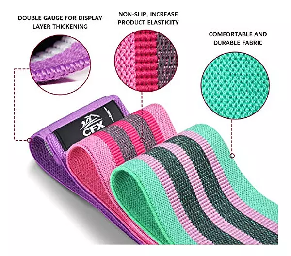 Salud y Equipamiento Médico - Cfx Resistance Bands 3 Juegos, Bucles De Ejercicio Premium C 3