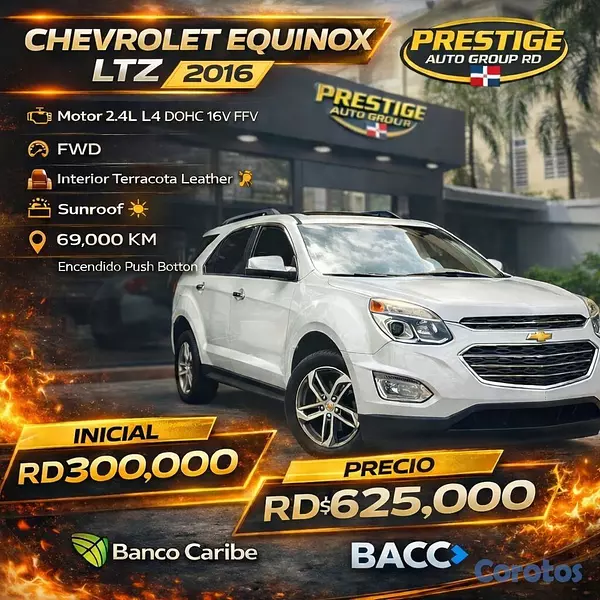 jeepetas y camionetas - Chevrolet Equinox LTZ 2016 color Blanco interior T 1