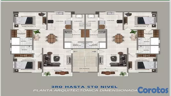 apartamentos - Apartamentos de 2 habitaciones ubicado en Los Restauradores 4