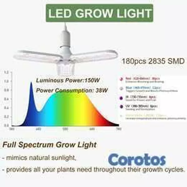 herramientas, jardines y exterior - Kit Completo Tienda de Cultivo con Luz LED Espectr 5