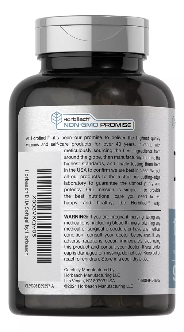 Salud y Equipamiento Médico - Dha 1500mg 90 Cap Horbaach 3