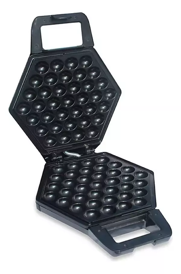 electrodomesticos - Wafflera Cucina Pro Waffles En Forma De Burbujas Negra 3