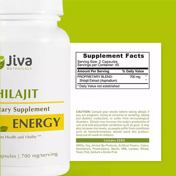 Salud y Equipamiento Médico - Shilajit 700mg 90cap Jiva Botan - - Unidad A $2588 2