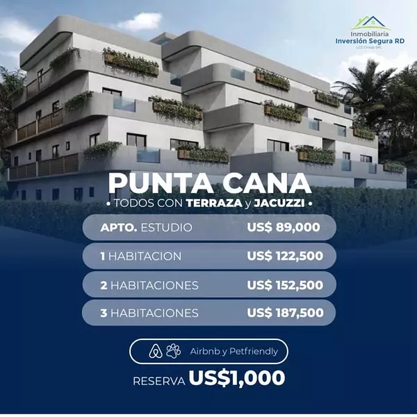 apartamentos - Apartamentos en Punta Cana en Vista Cana con Jacuzzi y terraza  3
