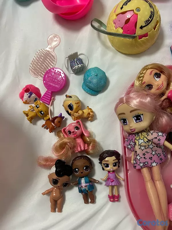 juguetes - Juegos Muñecas LOL, con sus más mascotas y maletín.  4