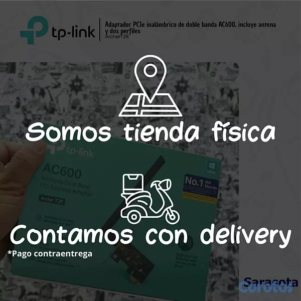 accesorios para electronica - TP-Link Tarjeta Wifi PCIe AC600 Archer T2E 3