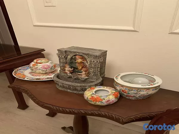 muebles y colchones - Mesa en caoba con su centro   5