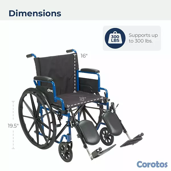 Salud y Equipamiento Médico - Silla de ruedas plegable y ligera marca Drive Medi 6