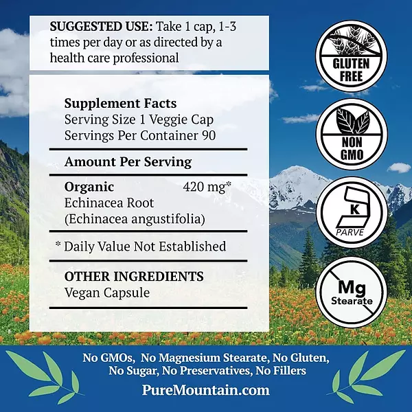 Salud y Equipamiento Médico - Equinacea 420 Mg Pure Mountain - U - Unidad A $2905 2
