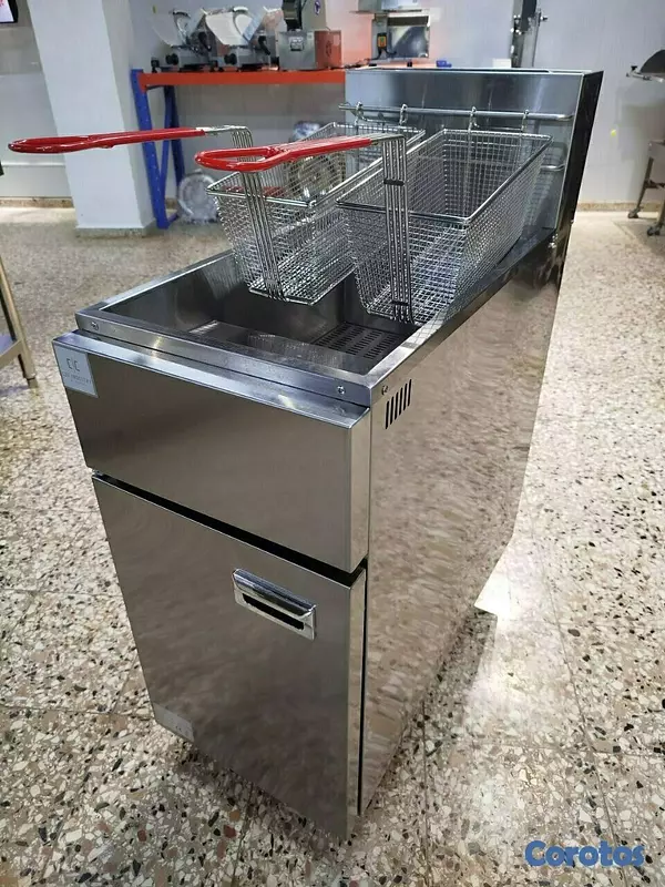 equipos profesionales - Freidora industrial doble de papas de 25 litros 9