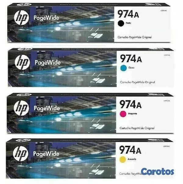 impresoras y scanners - CARTUCHO HP 974 -EN TODOS LOS COLORES - PARA IMPRESORA HP PAGEWIDE 