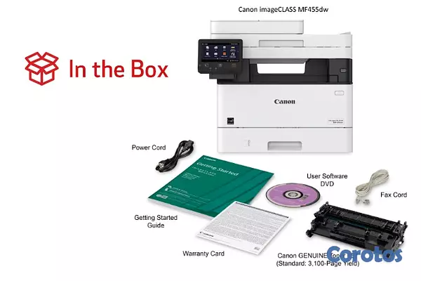 impresoras y scanners - MULTIFUNCIONA CANON imageCLASS MF455dw,COPIA,SCANER,IMPRESORA,FAX, DUPLEX,Wi-Fi, 2